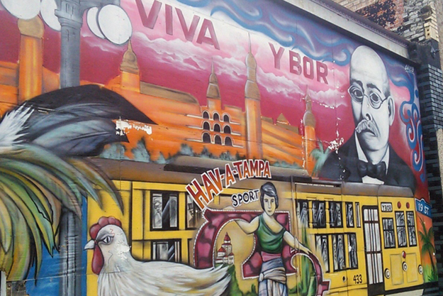 A mural in Tampa’s historic Ybor City neighborhood